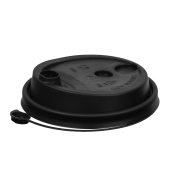 Крышка с питейником для бумажного стакана, ДИАМЕТР 80 мм, матовая черная, ПП, ВЗЛП, 3002М/Ч за 3 ₽. Крышки для стаканов.  Доставка по РФ. Без переплат!