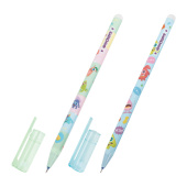 Ручка стираемая гелевая с принтом ЮНЛАНДИЯ "МОНСТРИКИ", СИНЯЯ, корпус ассорти, игольчатый наконечник 0,5 мм, линия 0,35 мм, 144411 за 42 ₽. Ручки со стираемыми чернилами.  Доставка по РФ. Без переплат!