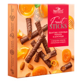 Конфеты шоколадные "Fruit Sticks" с курагой и миндалем, 175 г, БЕРЕСТОВ А.С., УТ-00031674 за 635 ₽. Конфеты в коробках.  Доставка по РФ. Без переплат!