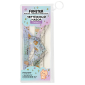Набор чертежный FUNSTER (ФАНСТЕР), линейка 20 см, 2 треугольник, транспортир, "ЗВЕРУШКИ", пенал, 210914 за 108 ₽. Наборы чертежные.  Доставка по РФ. Без переплат!