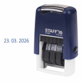 Датер-мини STAFF, месяц цифрами, оттиск 22х4 мм, "Printer 7810 BANK", 237433 за 361 ₽. Датеры.  Доставка по РФ. Без переплат!