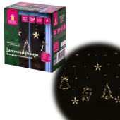 Электрогирлянда-занавес комнатная "Фигурки", 3х1 м, 120 LED, тёплый белый, 220 V, контроллер, ЗОЛОТАЯ СКАЗКА, 591361 за 1&nbsp;048 ₽. Электрогирлянды и световые фигуры.  Доставка по РФ. Без переплат!