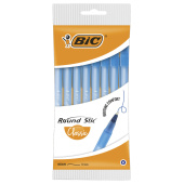 Ручки шариковые BIC "Round Stic", НАБОР 8 шт., СИНИЕ, узел 1 мм, линия письма 0,32 мм, пакет, 928497 за 171 ₽. Ручки шариковые неавтоматические.  Доставка по РФ. Без переплат!