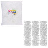 Мишура КОМПЛЕКТ 3 штуки, диаметр 100 мм, длина 2 м, белая, 592218 за 230 ₽. Мишура, дождик, гирлянды.  Доставка по РФ. Без переплат!