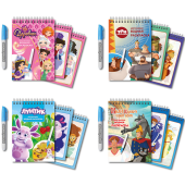 Раскраска многоразовая водная с маркером, лицензия, АССОРТИ, А5, 140х210 мм, 12 стр., гребень, CENTRUM за 101 ₽. Книжки-раскраски.  Доставка по РФ. Без переплат!