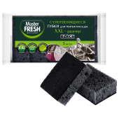 Губки для посуды 9,5х6,5 см XXL, КОМПЛЕКТ 5 шт., ПЛОТНЫЙ bubble-поролон, черные, Master FRESH за 119 ₽. Губки хозяйственные.  Доставка по РФ. Без переплат!