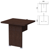 Модуль стола приставного "Приоритет" 800х800х750 мм, венге (КОМПЛЕКТ) за 15&nbsp;876 ₽. Набор мебели "Приоритет".  Доставка по РФ. Без переплат!