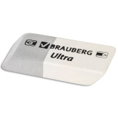 Ластик BRAUBERG "Ultra", 41х14х8 мм, серо-белый, натуральный каучук, 228703 за 14 ₽. Ластики классические.  Доставка по РФ. Без переплат!