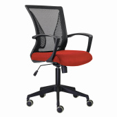 Кресло BRABIX "Wings MG-309", пластик черный, сетка, черное/красное, 532014 за 8 020 ₽. Кресла для персонала. Доставка по РФ. Без переплат!