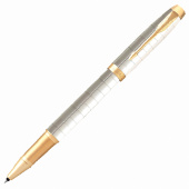 Ручка-роллер PARKER "IM Premium Pearl GT", корпус жемчужный лак, позолоченные детали, черная, 2143646 за 10 062 ₽. Ручки-роллеры подарочные. Доставка по РФ. Без переплат!
