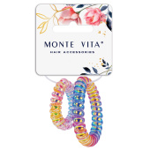 Резинки для волос НАБОР 2 шт., диаметр 5,5 и 3,5 см, пружинка, разноцветные, MONTE VITA (МОНТЕ ВИТА), 457063 за 60 ₽. Резинки для волос.  Доставка по РФ. Без переплат!
