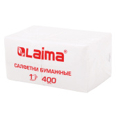 Салфетки бумажные 400 шт., 24х24 см, "Big Pack", белые, 100% целлюлоза, LAIMA, 114724 за 163 ₽. Салфетки столовые.  Доставка по РФ. Без переплат!