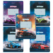 Тетрадь 12 л. BRAUBERG клетка, обложка картон, SPORT CARS, 107778 за 15 ₽. Тетради 12-24 листов.  Доставка по РФ. Без переплат!