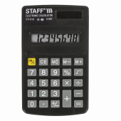 Калькулятор карманный STAFF STF-818 (102х62 мм), 8 разрядов, двойное питание, 250142 за 657 ₽. Калькуляторы карманные. Доставка по РФ. Без переплат!