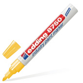 Маркер-краска лаковый (paint marker) EDDING 8750, ЖЕЛТЫЙ, 2-4 мм, круглый наконечник, алюминиевый корпус, Е-8750/5 за 834 ₽. Маркеры-краски лаковые.  Доставка по РФ. Без переплат!