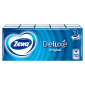 Платки носовые ZEWA Deluxe, 3-х слойные, 10 шт. х (спайка 10 пачек), 51174 за 301 ₽. Платки носовые.  Доставка по РФ. Без переплат!