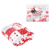 Плед новогодний 150х200 см, "Лоскутки", полиэстер, 210 г/м2, ЗОЛОТАЯ СКАЗКА, 592531 за 1&nbsp;257 ₽. Новогодние аксессуары.  Доставка по РФ. Без переплат!