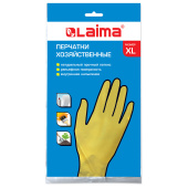 Перчатки МНОГОРАЗОВЫЕ латексные LAIMA "СТАНДАРТ", х/б напыление, ПЛОТНЫЕ, размер 9-10, XL (очень большой), желтые, вес 48 г, 600782 за 68 ₽. Перчатки латексные и резиновые.  Доставка по РФ. Без переплат!