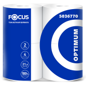Бумага туалетная, спайка 4 шт., 2-слойная (4х21,6 м), FOCUS Optimum, белая, 5036770 за 135 ₽. Туалетная бумага офисно-бытовая.  Доставка по РФ. Без переплат!