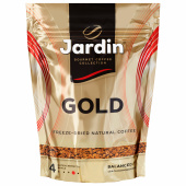 Кофе растворимый JARDIN "Gold", 240 г, сублимированный за 916 ₽. Кофе растворимый.  Доставка по РФ. Без переплат!