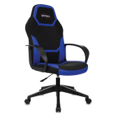 Кресло компьютерное BRABIX "Alpha GM-018", ткань/экокожа, черное/синее, 532638, GM-018_532638 за 9 502 ₽. Кресла игровые. Доставка по РФ. Без переплат!