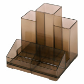 Подставка-органайзер BRAUBERG-CONTRACT, 109х95х101,5 мм, 5 отделений, тонированная, 230994 за 117 ₽. Подставки канцелярские без наполнения.  Доставка по РФ. Без переплат!