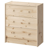 Комод деревянный, сосна, BRABIX "Scandi Wood SC-001" РАСТ, 620х300х700 мм, 3 ящика, 641890, 008.02.35 за 6&nbsp;717 ₽. Комоды и тумбы из дерева "Scandi Wood".  Доставка по РФ. Без переплат!