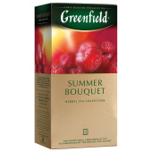 Чай GREENFIELD "Summer Bouquet" фруктовый, 25 пакетиков в конвертах по 2 г, 0433 за 129 ₽. Чай пакетированный. Доставка по РФ. Без переплат!