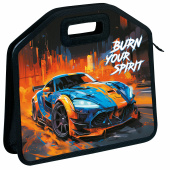Папка-сумка ЮНЛАНДИЯ, 1 отделение, фетровые ручки, 34х30х11 см, "Race car", 273382 за 454 ₽. Папки-сумки с ручками.  Доставка по РФ. Без переплат!