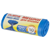 Мешки для мусора LAIMA "ULTRA" 120 л синие, рулон 10 шт. особо прочные, ПНД 23 мкм, 70х110 см, 607695 за 207 ₽. Мешки для мусора универсальные.  Доставка по РФ. Без переплат!