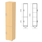 Шкаф закрытый "Канц", 350х350х1830 мм, цвет бук невский (КОМПЛЕКТ) за 9&nbsp;507 ₽. Набор мебели "Канц".  Доставка по РФ. Без переплат!