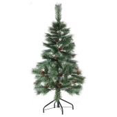 Ель новогодняя искусственная "Velvet Pinewood" 120 см, с инеем и шишками, ПВХ, ЗОЛОТАЯ СКАЗКА, 591702 за 1 364 ₽. Ели искусственные напольные.  Доставка по РФ. Без переплат!