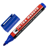 Маркер перманентный ULTRA MARKER, СИНИЙ, 3,5 мм, с клипом, BRAUBERG, 152206 за 38 ₽. Маркеры перманентные.  Доставка по РФ. Без переплат!