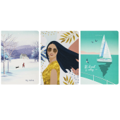 Тетради 40 л. в точку обложка SoftTouch, НАБОР 3 шт., бежевая бумага 70 г/м2, сшивка, А5 (147х210 мм), MEMORIES,BRAUBERG, 403803 за 159 ₽. Тетради 40-48 листов.  Доставка по РФ. Без переплат!