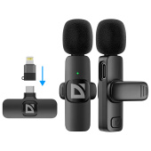 Микрофон беспроводной петличный DEFENDER Talky-138, 64 дБ, 2 микрофона, адаптер, черный, 64152 за 1&nbsp;005 ₽. Микрофоны.  Доставка по РФ. Без переплат!