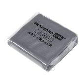Ластик-клячка художественный BRAUBERG ART "CLASSIC" 40х36х10 мм, супермягкий, серый, 228064 за 22 ₽. Ластики художественные.  Доставка по РФ. Без переплат!