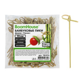 Шпажки-пики для канапе бамбуковые форма "Узелок" 9 см, 100 шт., BOOMHOUSE (БУМХАУС), 701974 за 156 ₽. Шампуры и пики для канапе, шашлыка.  Доставка по РФ. Без переплат!