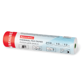 Рулон для факса 210 мм (диаметр 35 мм, длина 15 м, втулка 12 мм), BRAUBERG, 110377 за 110 ₽. Рулоны для факсов.  Доставка по РФ. Без переплат!