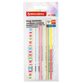 Закладки клейкие, выделители текста, BRAUBERG ULTRA PATTERN COLOR, 135х5 мм, 160 штук (8 цветов х 20 листов), 116687 за 112 ₽. Закладки самоклеящиеся.  Доставка по РФ. Без переплат!