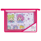 Папка для труда BRAUBERG А4, 2 отделения, пластик, молния сверху, органайзер, "Anime party", 272214 за 260 ₽. Папки для тетрадей и уроков труда.  Доставка по РФ. Без переплат!