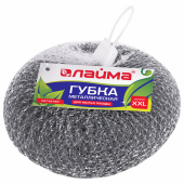 Губка (мочалка) металлическая, сетчатая, 100 г, БОЛЬШАЯ (XXL), для посуды, гриля, плиты, LAIMA, 603106 за 167 ₽. Губки хозяйственные.  Доставка по РФ. Без переплат!