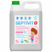 Кондиционер-ополаскиватель гипоаллергенный 5 л, SEPTIVIT "Без запаха", биоразлагаемый за 902 ₽. Кондиционеры для белья.  Доставка по РФ. Без переплат!