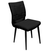 Стул BRABIX "Novita CF-060", экокожа черная, каркас металлический усиленный черный, 532781 за 7 570 ₽. Стулья в стиле "Loft".  Доставка по РФ. Без переплат!