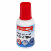 Клей ПВА УСИЛЕННЫЙ 20 г с кисточкой (бумага, фотографии, картон, дерево), BRAUBERG Extra, 272998 за 30 ₽. Клей ПВА.  Доставка по РФ. Без переплат!
