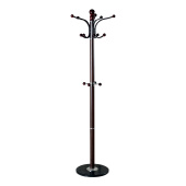 Вешалка-стойка BRABIX "CR-274", металл/мрамор, 1,8 м, на диске диаметром 36 см, 5 крючков + 4 дополнительных, венге, 601744 за 4&nbsp;411 ₽. Вешалки-стойки.  Доставка по РФ. Без переплат!