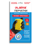 Перчатки МНОГОРАЗОВЫЕ латексные LAIMA "БИКОЛОР" черно-красные, ОСОБО ПРОЧНЫЕ, хлопковое напыление, размер S (малый), вес 52 г, 700537 за 86 ₽. Перчатки для защиты от химических воздействий.  Доставка по РФ. Без переплат!
