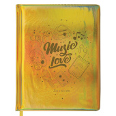 Дневник 1-11 класс 48 л., кожзам (твердая с поролоном), фольга, BRAUBERG HOLIDAY, "Музыка", 106914 за 160 ₽. Дневники универсальные.  Доставка по РФ. Без переплат!