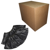 Бахилы двойные, КОМПЛЕКТ 500 шт. (250 пар), STRONG, 39х14 см, 100 мкм, 10 г, черные, ELEGREEN, ЭГЦЧ-100/Н20 за 1&nbsp;912 ₽. Бахилы.  Доставка по РФ. Без переплат!