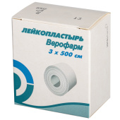 Лейкопластырь рулонный, 3х500 см, ВЕРОФАРМ, тканевая основа, картонная коробка, 20024111 за 93 ₽. Рулонные пластыри.  Доставка по РФ. Без переплат!