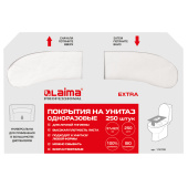 Покрытия на унитаз EXTRA, 1/2 сложения, LAIMA (Система V1), 18 г/м2, КОМПЛЕКТ 250 шт., 37х42,5 см, 116730 за 428 ₽. Покрытия на унитаз одноразовые.  Доставка по РФ. Без переплат!